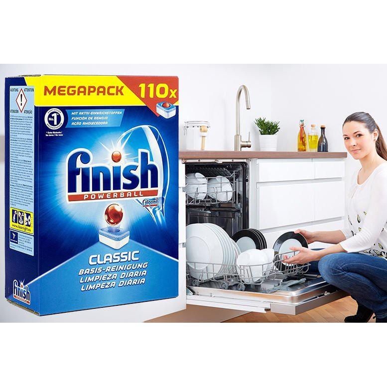 Viên rửa bát Finish Classic 110 viên mẫu 2021 + Tặng 2 viên Finish Nhật