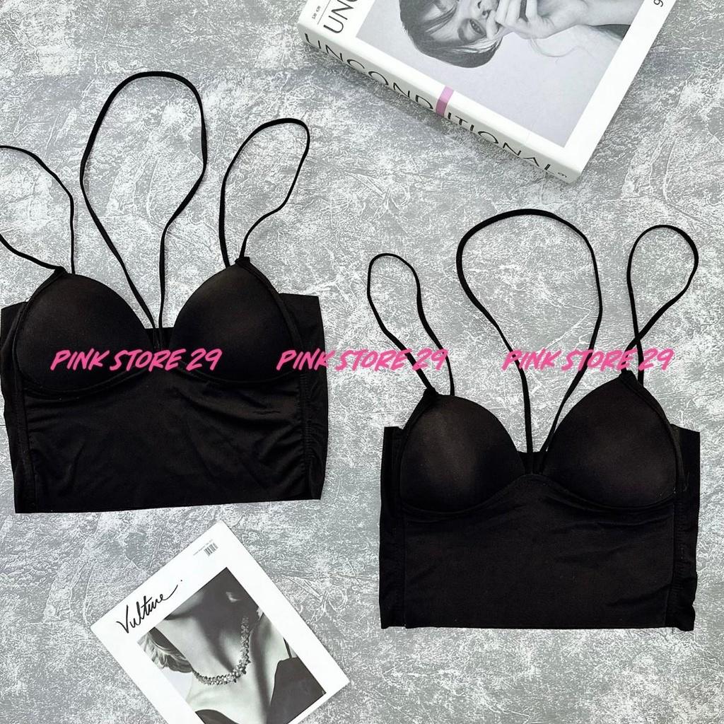 Áo croptop dáng bra PINKSTORE29 kiểu dây choàng cổ gợi cảm A5602