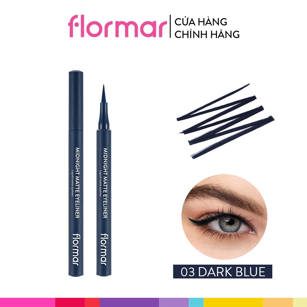 Bút kẻ mắt nước Flormar Midnight Matte Eyeliner siêu nét, siêu mảnh, siêu nhanh khô