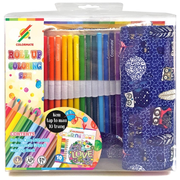 Bộ Bút Chì Màu Roll Up Coloring Set Colormate 11697