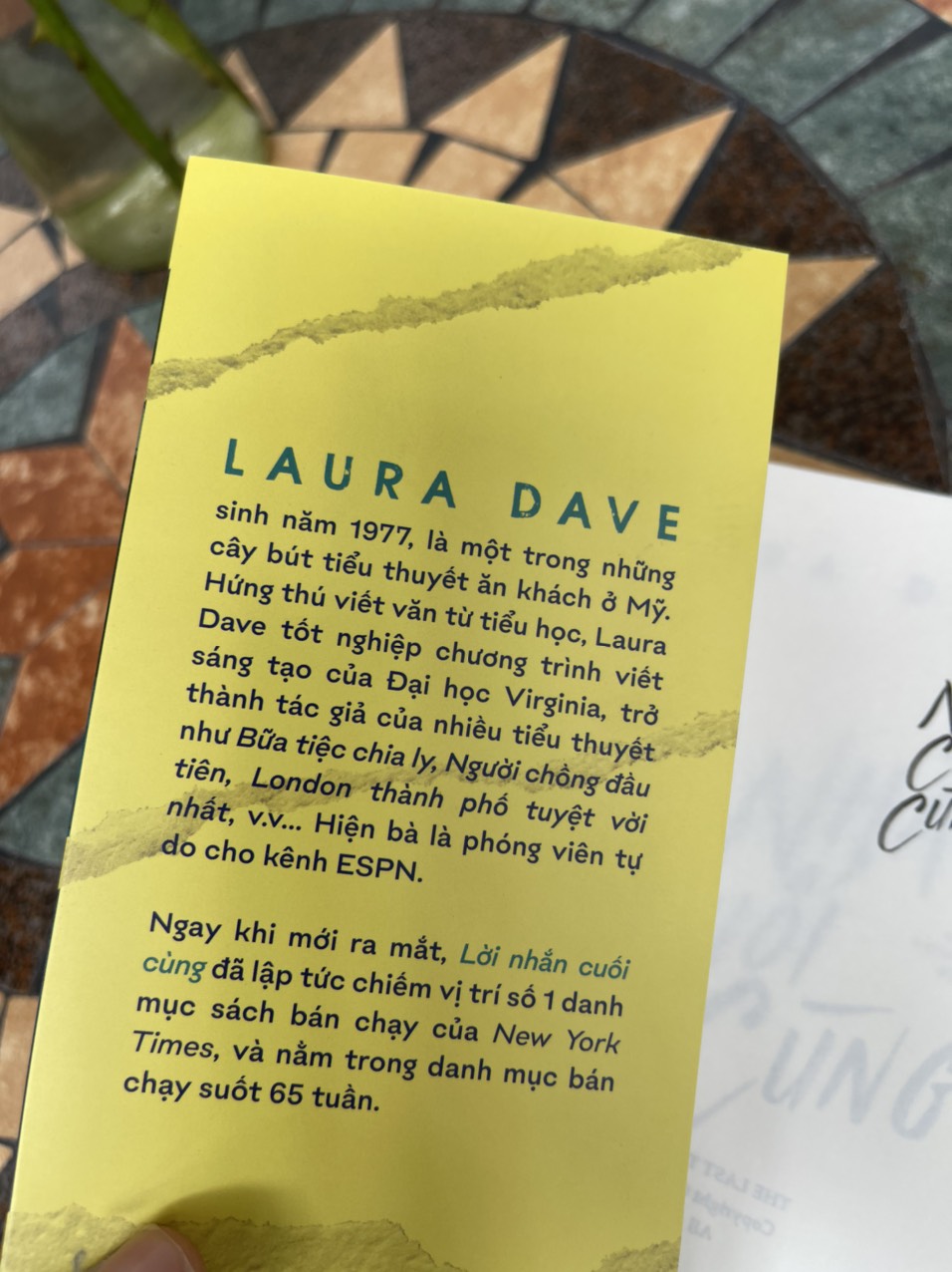 Hình ảnh (#1 New York Times Bestseller) LỜI NHẮN CUỐI CÙNG – Laura Dave – Lan Young dịch – Nhã Nam – NXB Hà Nội (Bìa mềm)