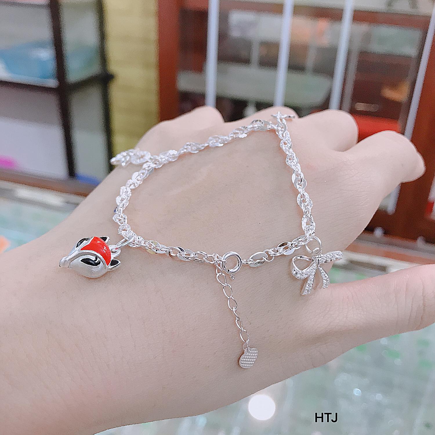 Lắc tay treo charm bạc 925 xinh xắn
