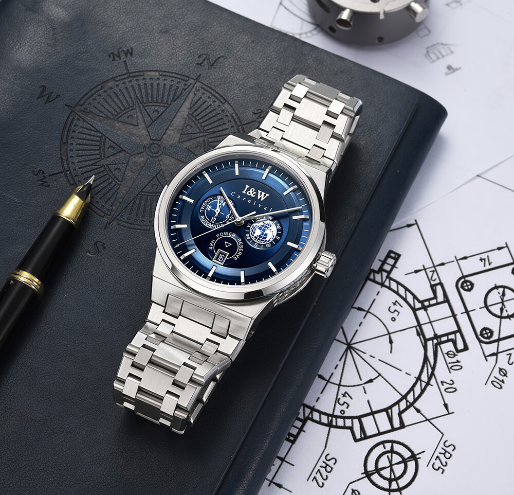 Đồng hồ nam chính hãng IW Carnival IW782G-5 ,kính sapphire,chống xước,chống nước 50m,Bh 24 tháng,máy cơ (automatic)