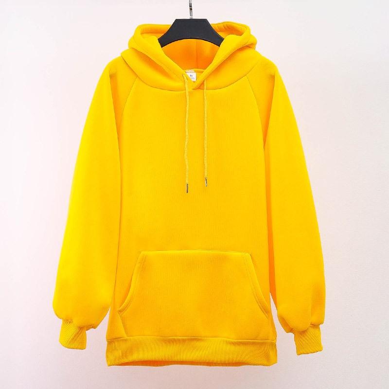 Áo Hoodie/ Áo Nỉ Bông Có Mũ Màu Trơn Basic