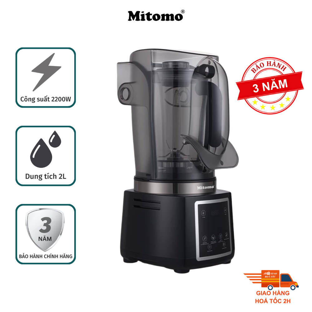 Máy xay sinh tố công nghiệp Mitomo KJ-2200, Công suất 2200W - hàng chính hãng Bảo hành 3 năm