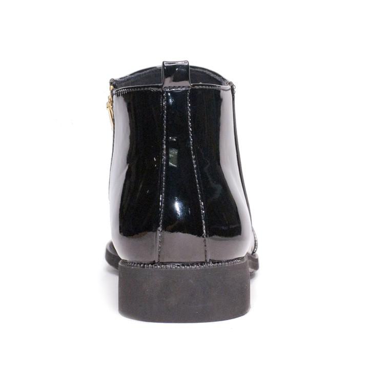 Giày Chelsea Boot Nam Cổ Khóa Da Bóng Màu Đen Đế Có Khâu Chắc Chắn - CB521-bongkhoa- Kèm Vòng Gỗ Bách Xanh