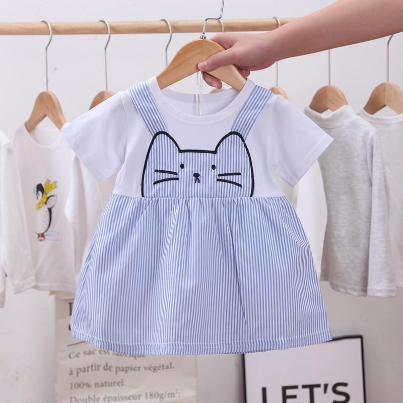 Váy giả yếm cổ vest Bé Gái