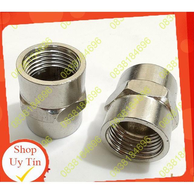 Măng xông ren trong inox 304, nối 2 đầu ren trong inox 304