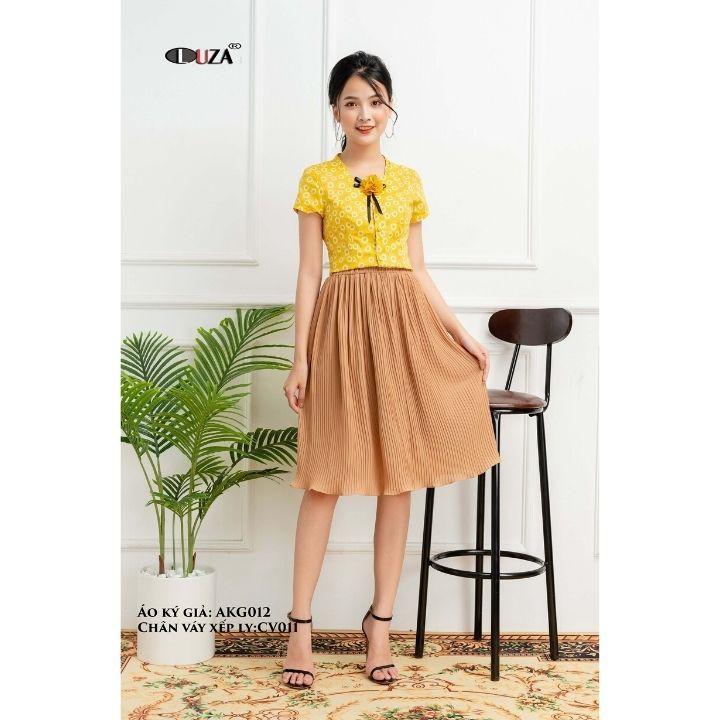 Chân váy xếp ly - Đen - Size S(40-47kg)