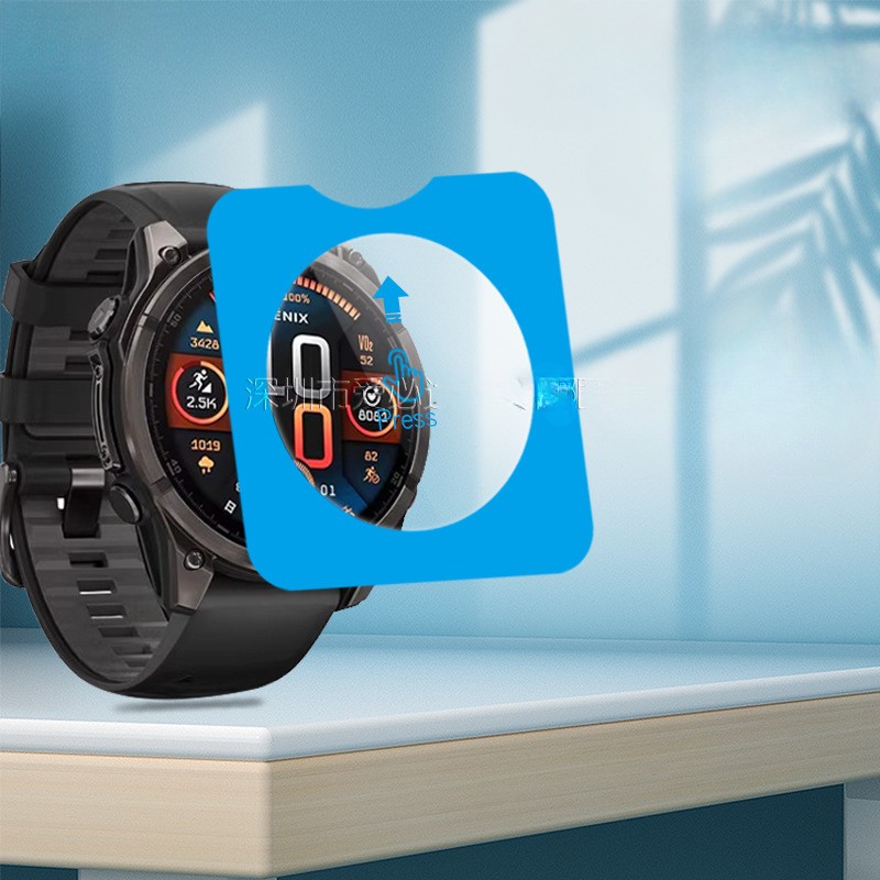 Kính cường lực Kèm Khung Dán cho đồng hồ Garmin Fenix 8, Kai.N Glass_ Hàng chính hãng