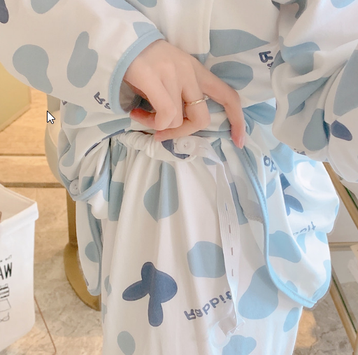 Pijama Bầu sau sinh cho con bú ti CỔ TIM - Bộ đồ bầu mặc nhà cho mẹ - Quần áo ngủ bà bầu đẹp thời trang giá rẻ Bigsize