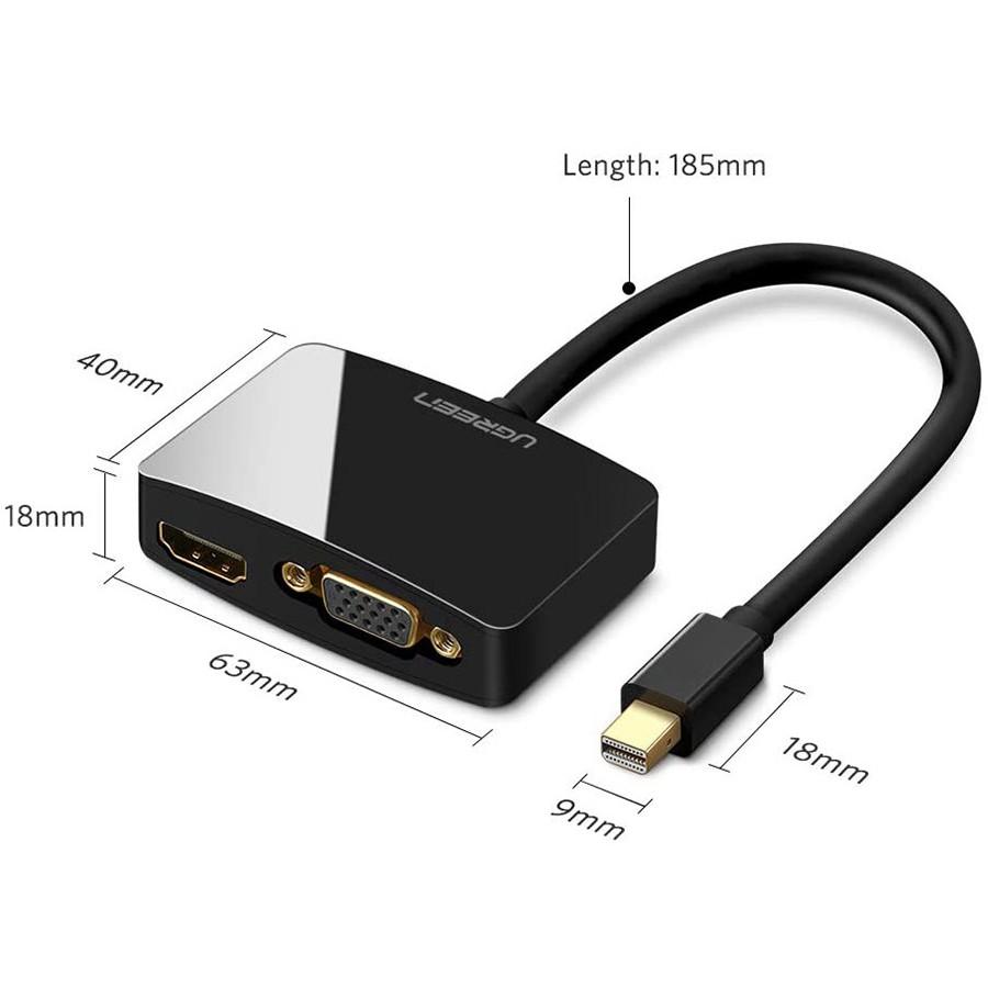 Cáp chuyển Mini Displayport sang HDMI - VGA Ugreen 10439 chính hãng - Hàng Chính Hãng