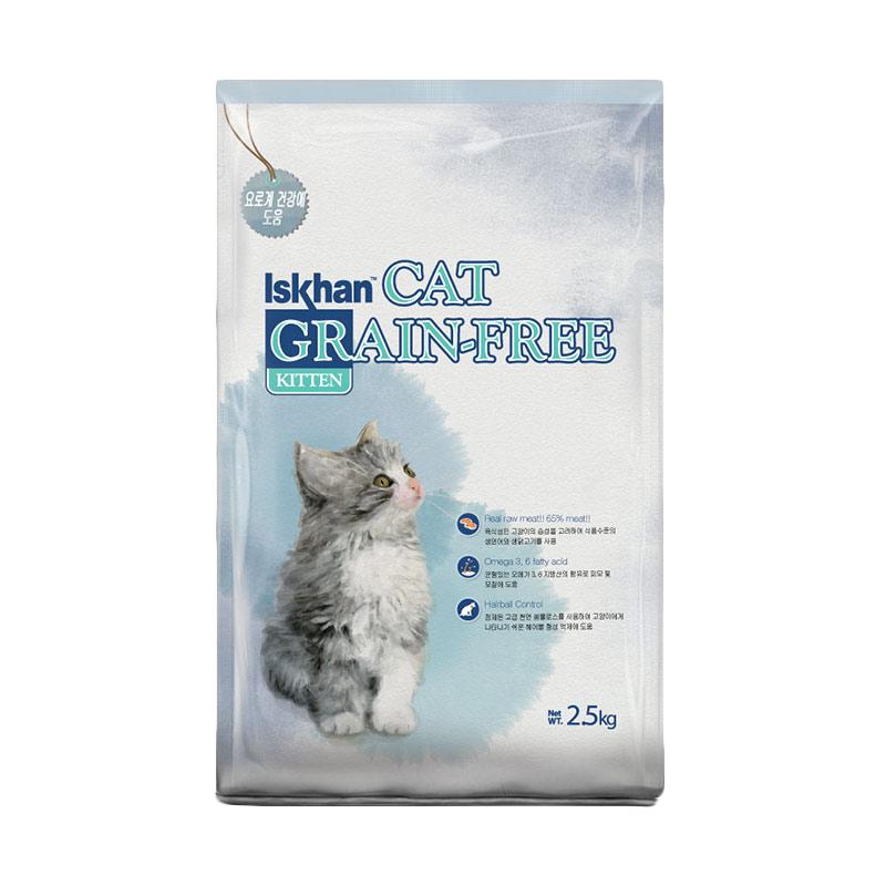 Thức ăn Hàn Quốc Ngừa dị ứng viêm da Cho Mèo Iskhan Cat Grain Free Kitten 2.5kg