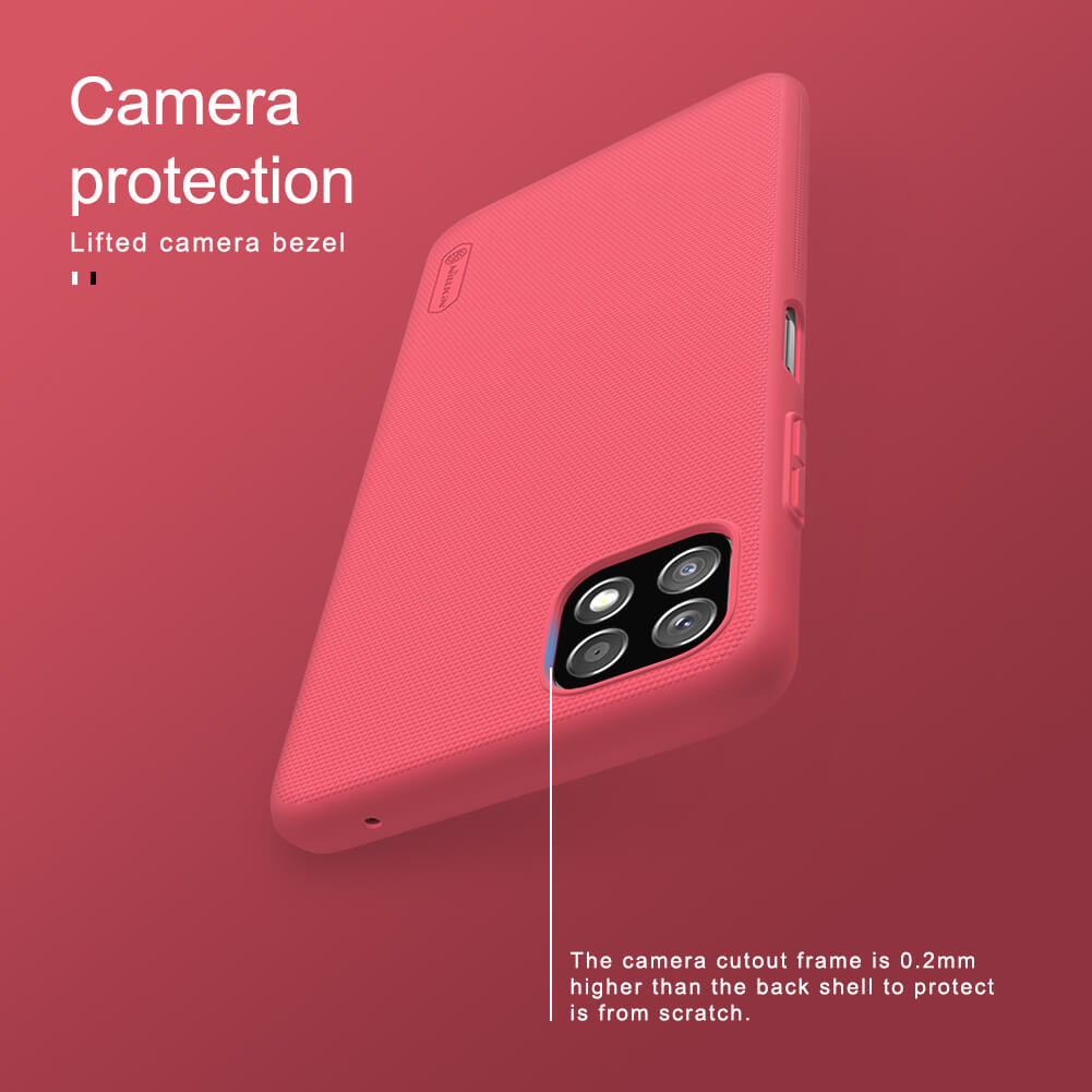 Ốp Lưng Sần chống sốc cho Samsung Galaxy A22 5G hiệu Nillkin Super Frosted Shield - hàng nhập khẩu