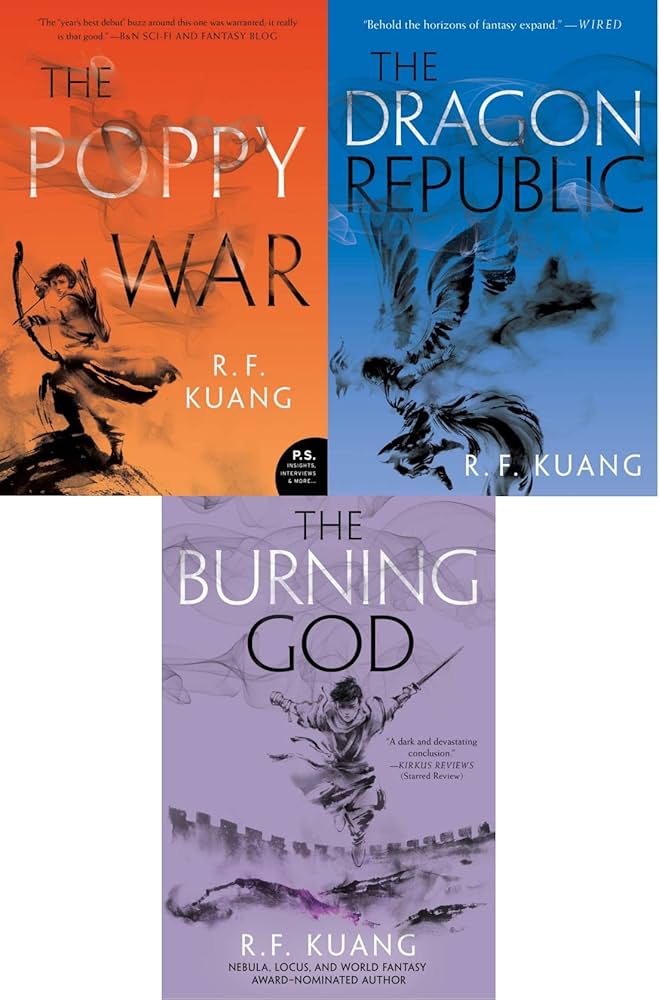Sách - The Complete Poppy War Trilogy Boxed Set: The Poppy War/The Dragon Republic/The Burning God #1 New York Times/Ngoại văn chính hãng