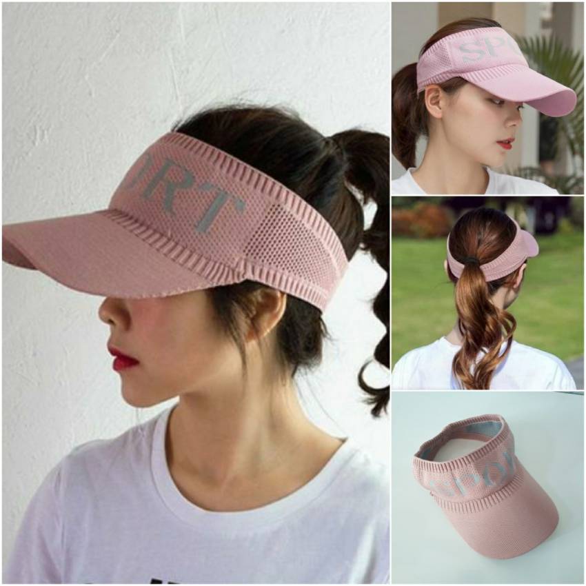 Mũ thể thao sport nửa đầu - Mũ lưỡi trai nửa đầu phong cách thời trang Aloha style-Nón Kết nửa đầu Nữ Spor - Hồng