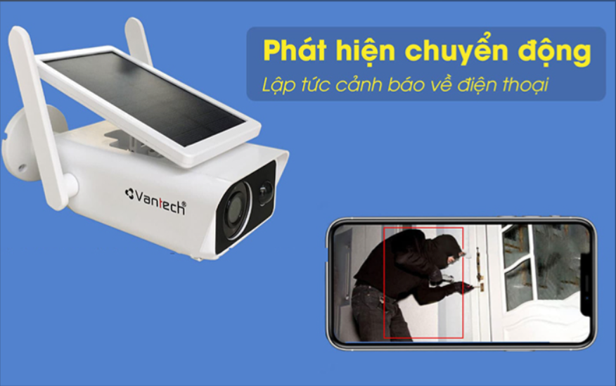 Camera IP Wifi Dùng Pin Năng Lượng Mặt Trời VANTECH VP-SP8300PIR-hàng chính hãng