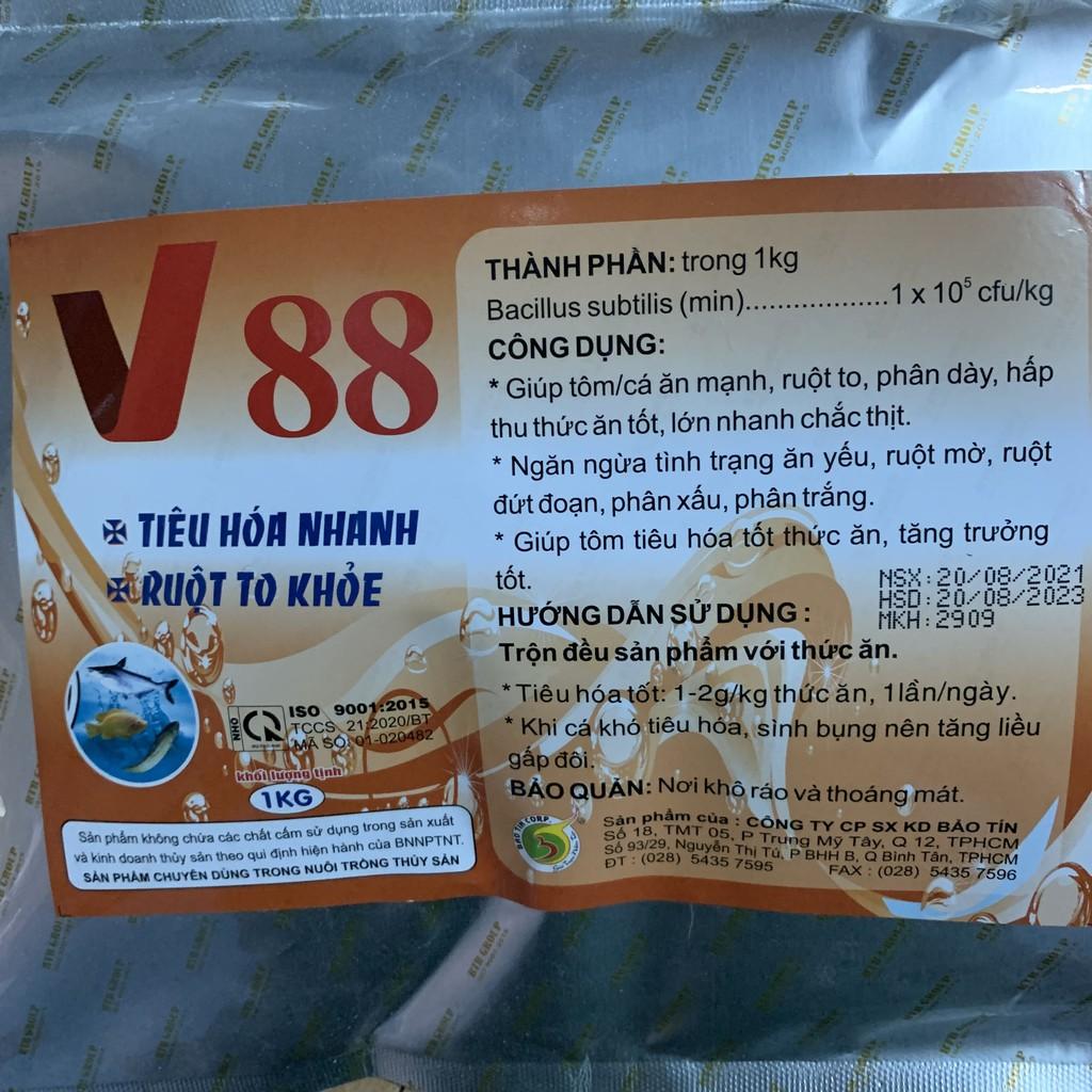 Men tiêu hóa V88 giúp tiêu hóa tốt, ruột to, phát triển tốt dùng cho thủy sản.