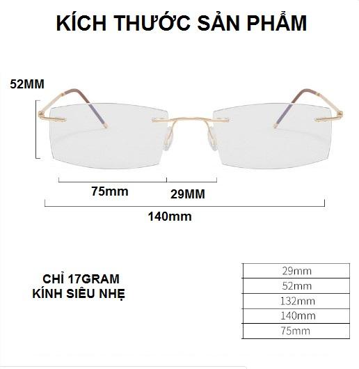 Kính lão thị viễn thị trung niên sẵn độ nam nữ siêu bền chịu lực mắt cực sáng và trong HTTPKV95PK