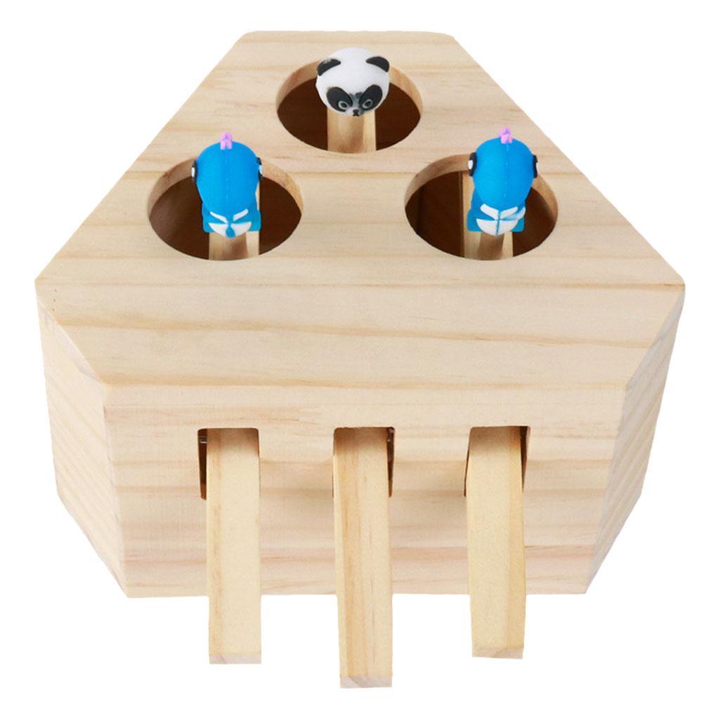Cat  Mouse Toy Wooden  Box Puzzle Toy  Mice