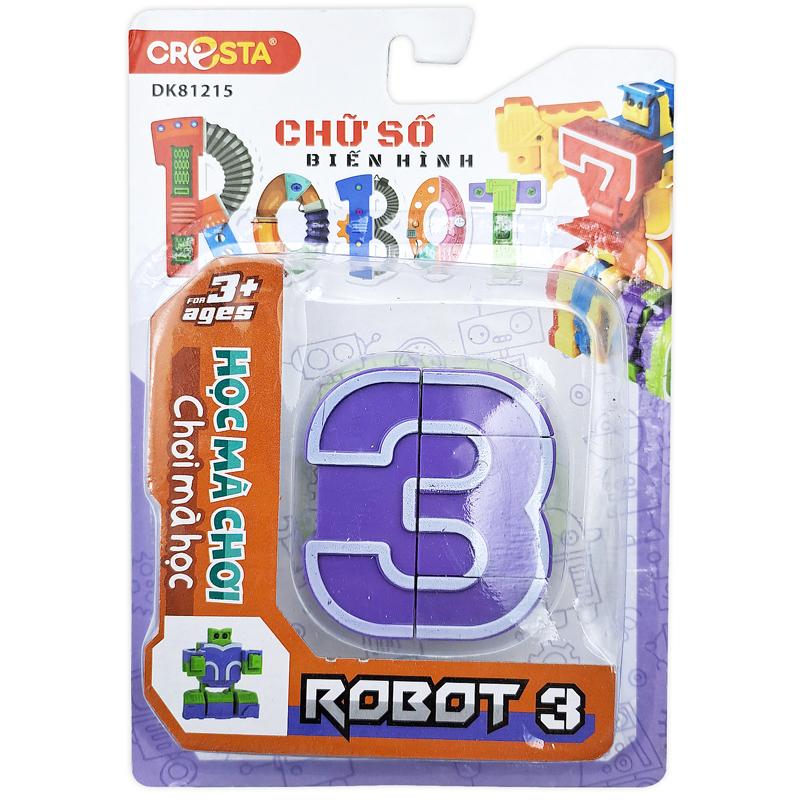 Đồ Chơi Lắp Ráp Biến Hình Robot Chữ Số 3 - Cresta DK81215