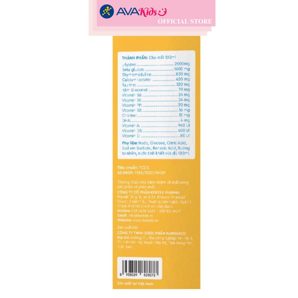 Siro Kentek Kidsmin giúp ăn ngon, hỗ trợ tiêu hóa 100 ml (từ 6 tháng)