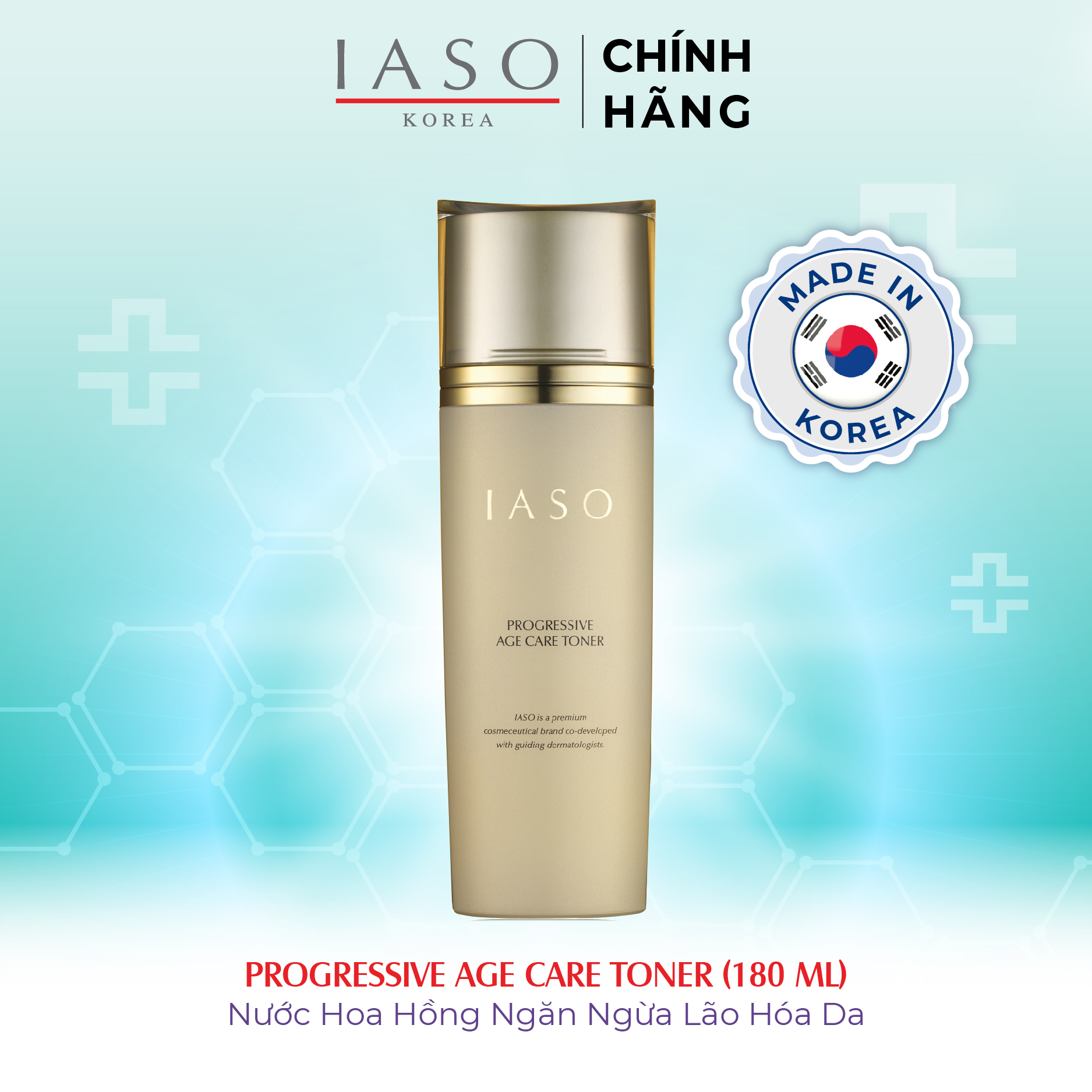 I17 Nước hoa hồng ngăn ngừa lão hóa IASO Progressive Age Care Toner 180ml