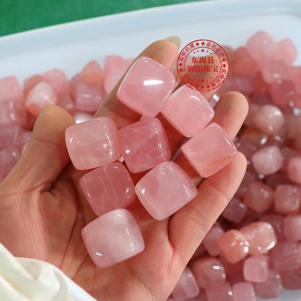 Đá Thanh Tẩy Viên Vuông Loại To 2 Cm Rose Quartz