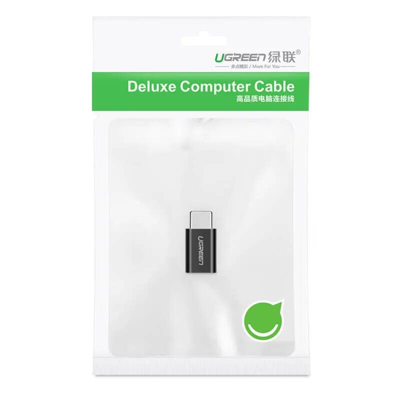 Ugreen UG30391US157TK Màu Đen Đầu chuyển đổi TYPE C sang MICRO USB vỏ nhựa ABS - HÀNG CHÍNH HÃNG