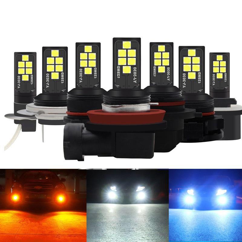 2 Bóng Đèn Led H1 H3 H4 H7 H11 H8 3030smd 9005 9006 Dc12V Ánh Sáng Trắng Cho Xe Hơi