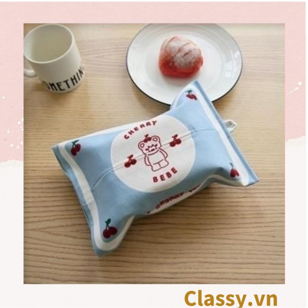 Hộp đựng khăn giấy Classy bằng vải cotton ngộ nghĩnh T1509