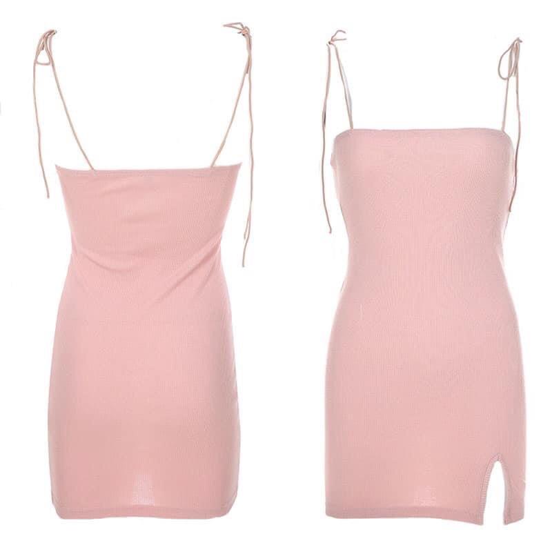 Đầm body dây thắt nơ