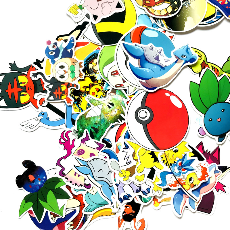 Sticker 45 miếng hình dán Pokemon