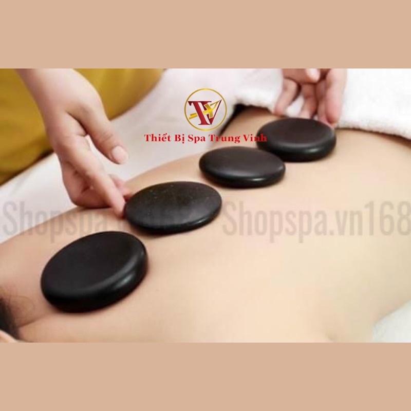 Đá Nóng Massage Đá Oval 8x6 và Đá Tròn 8x8cm