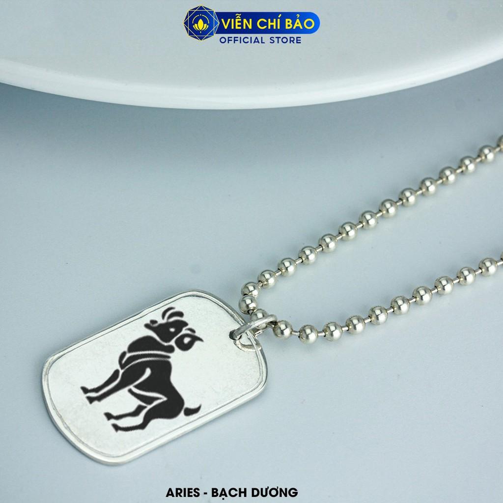 Mặt dây chuyền bạc nam Thẻ bài Dogtag khắc hình theo yêu cầu (miễn phí) chất liệu bạc S925 Viễn Chí Bảo M100489