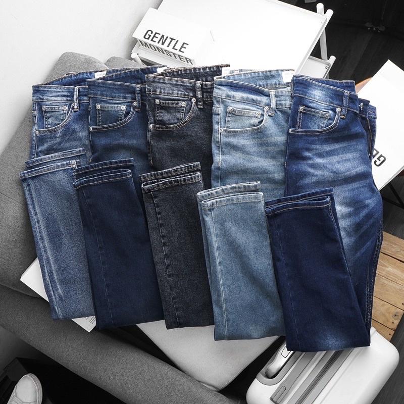 QUẦN JEAN NAM XANH NHẠT QUẦN BÒ NAM CAO CẤP CO DÃN MẪU MỚI ĐẸP ỐNG ÔM PHONG CÁCH THỜI TRANG HAIAN JEANS