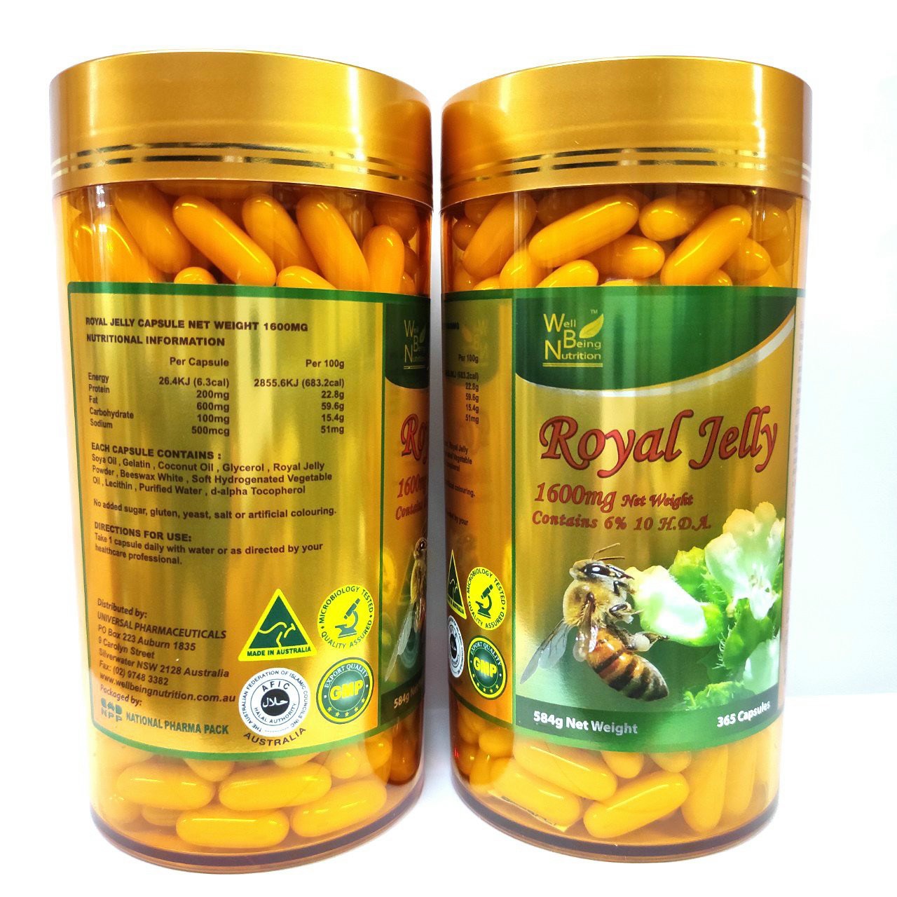 Viên Uống Sữa Ong Chúa Đẹp Da Well Being Nutrition Úc 365 viên