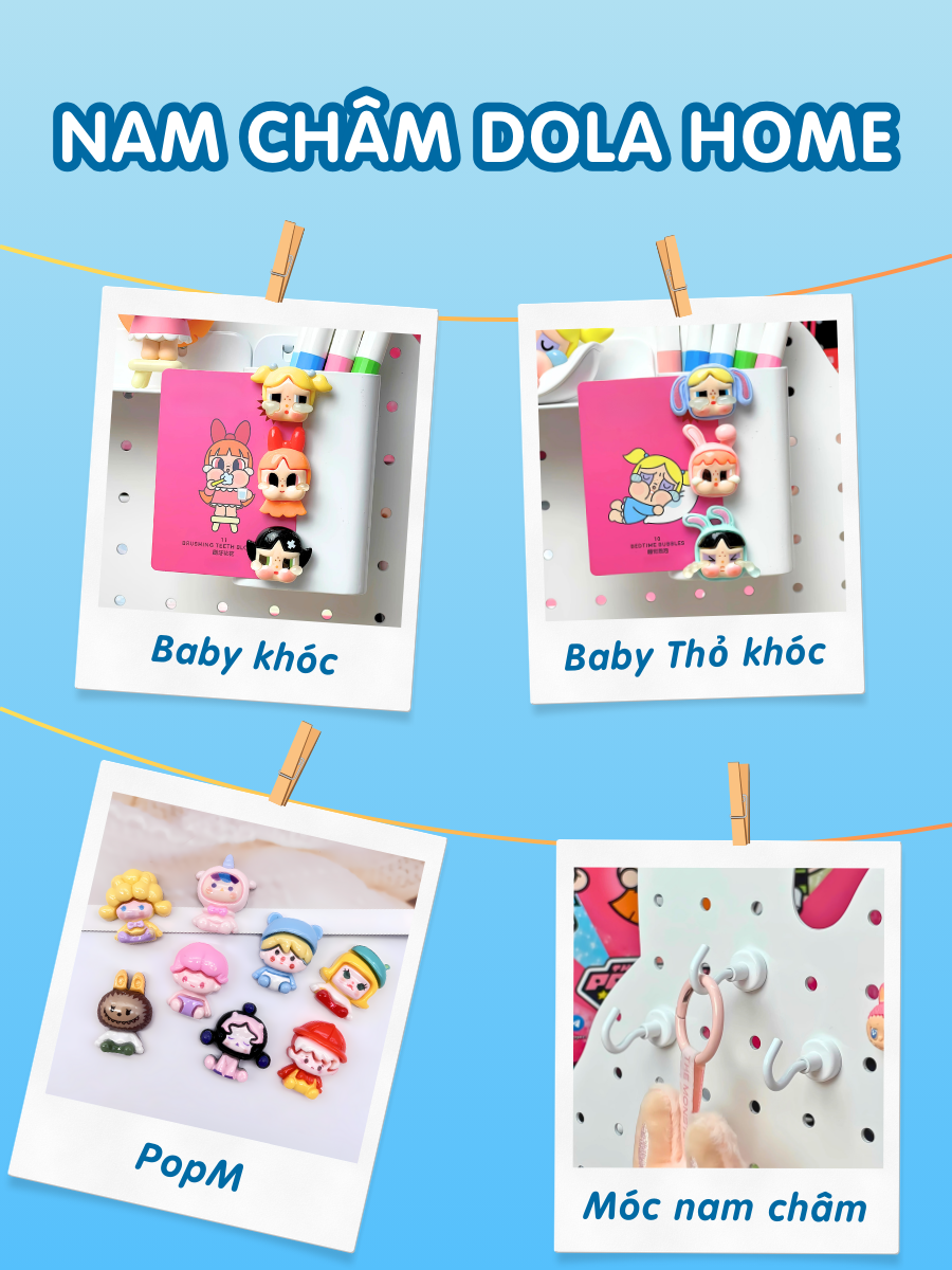 Nam châm tủ lạnh chữ cái sáng tạo Dola Home nam châm dán đính sticker, giấy note, quà lưu niệm, quà handmade