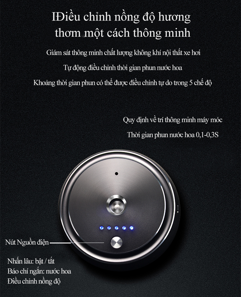 Máy Khuếch Tán Tinh Dầu Xe Hơi Thông Minh HL01 - Cảm Biến Khởi Động & Dừng Tự Động - Sản Phẩm Công Nghệ 2023.