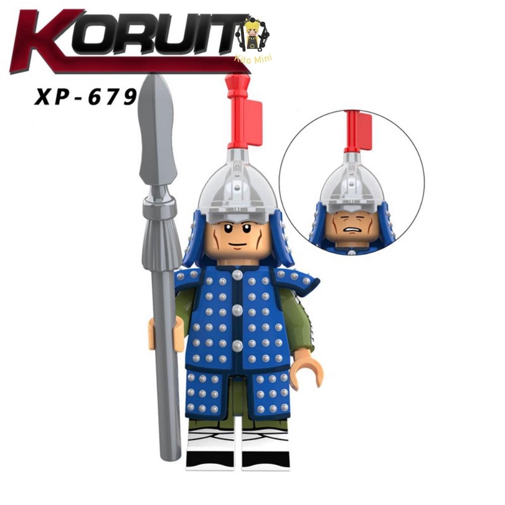 Đồ Chơi  Lắp Ráp Xếp Hình Minifigures Lính Nhà Thanh Trang Bị Giáp KT1091