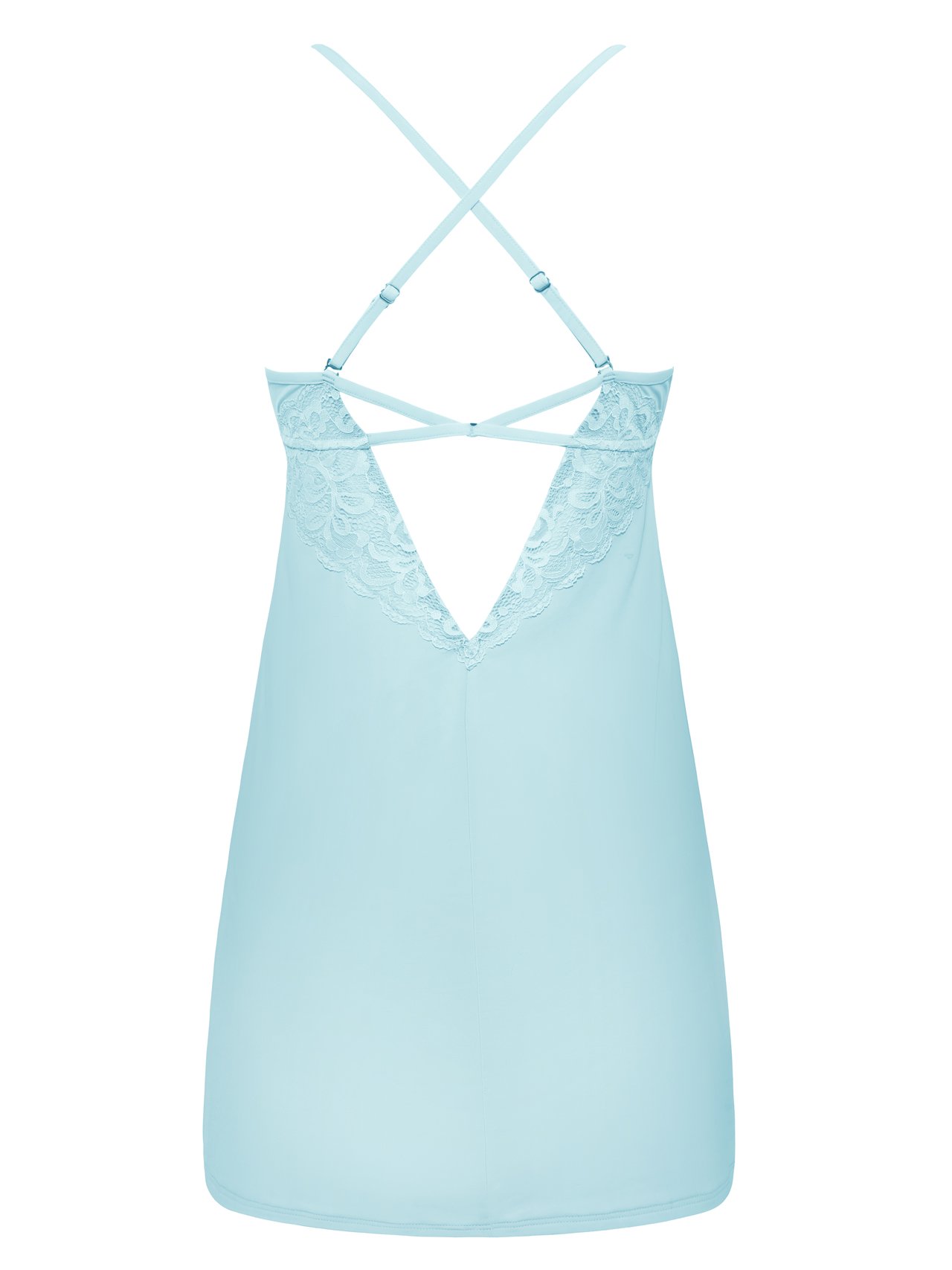 Đầm ngủ hai dây Corèle V. phối ren sexy và quyến rũ N035A màu xanh biển