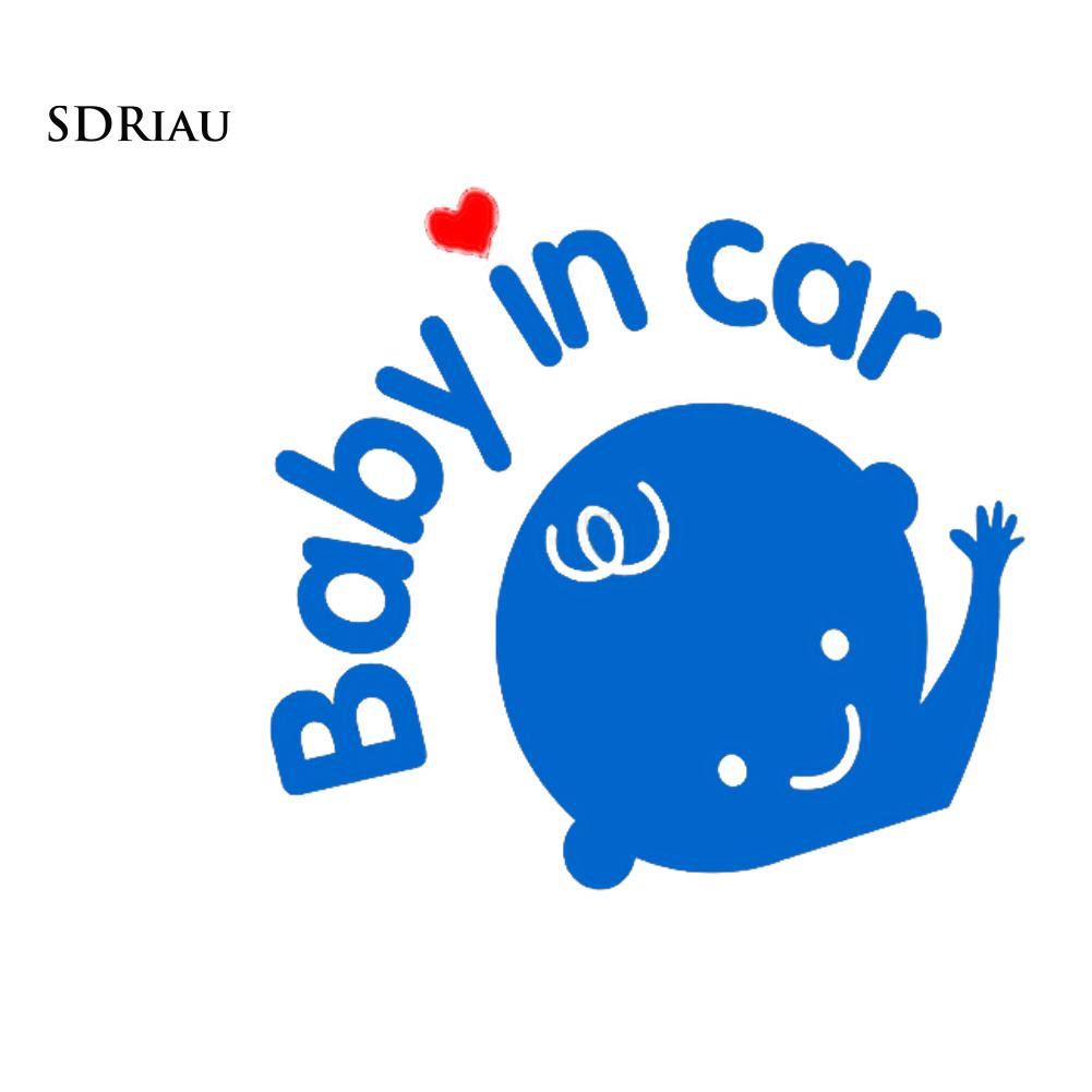 Sticker Dán Trang Trí Xe Hơi Họa Tiết Chữ Baby In Car