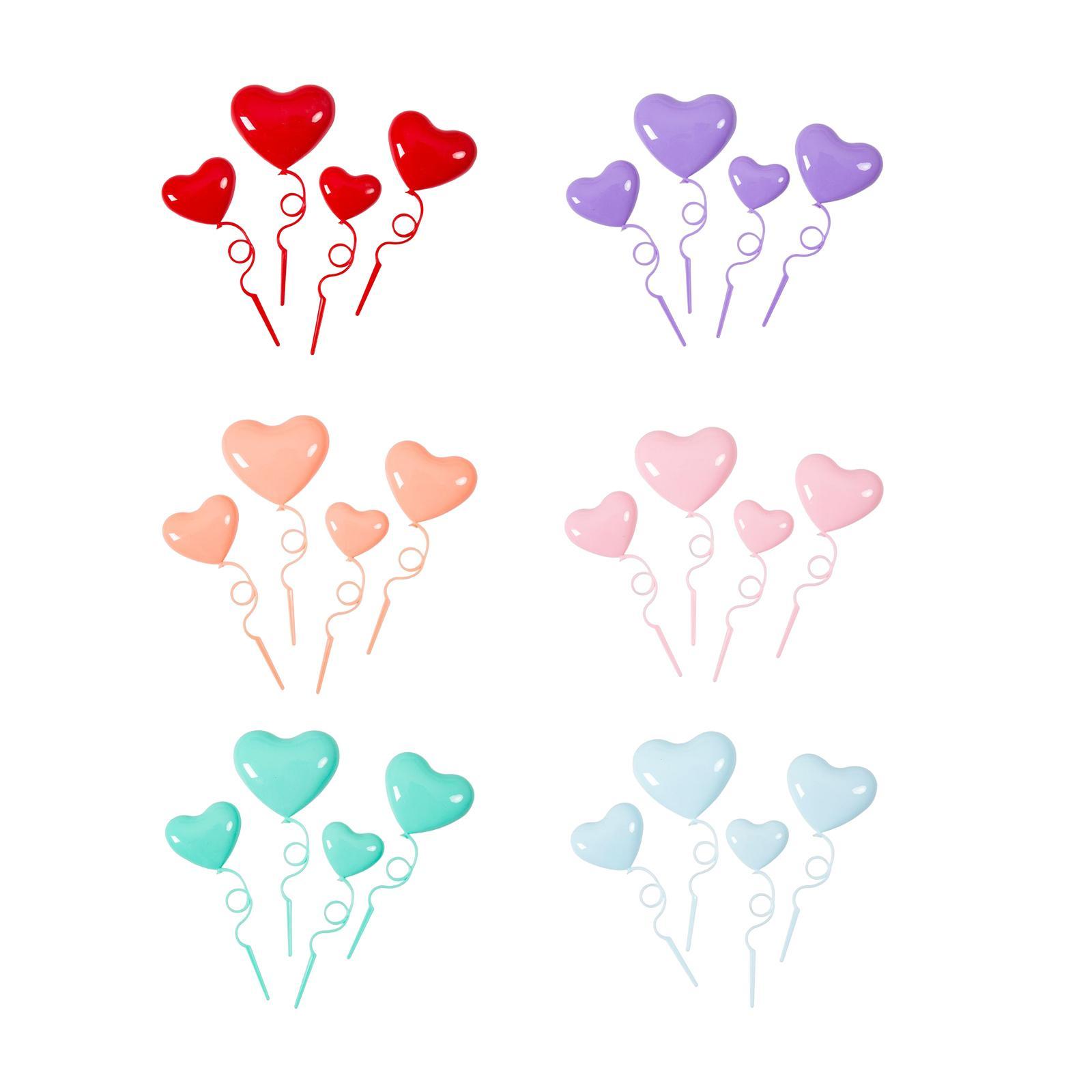Cake Decorations Heart Shape 3D Love Ornaments for
