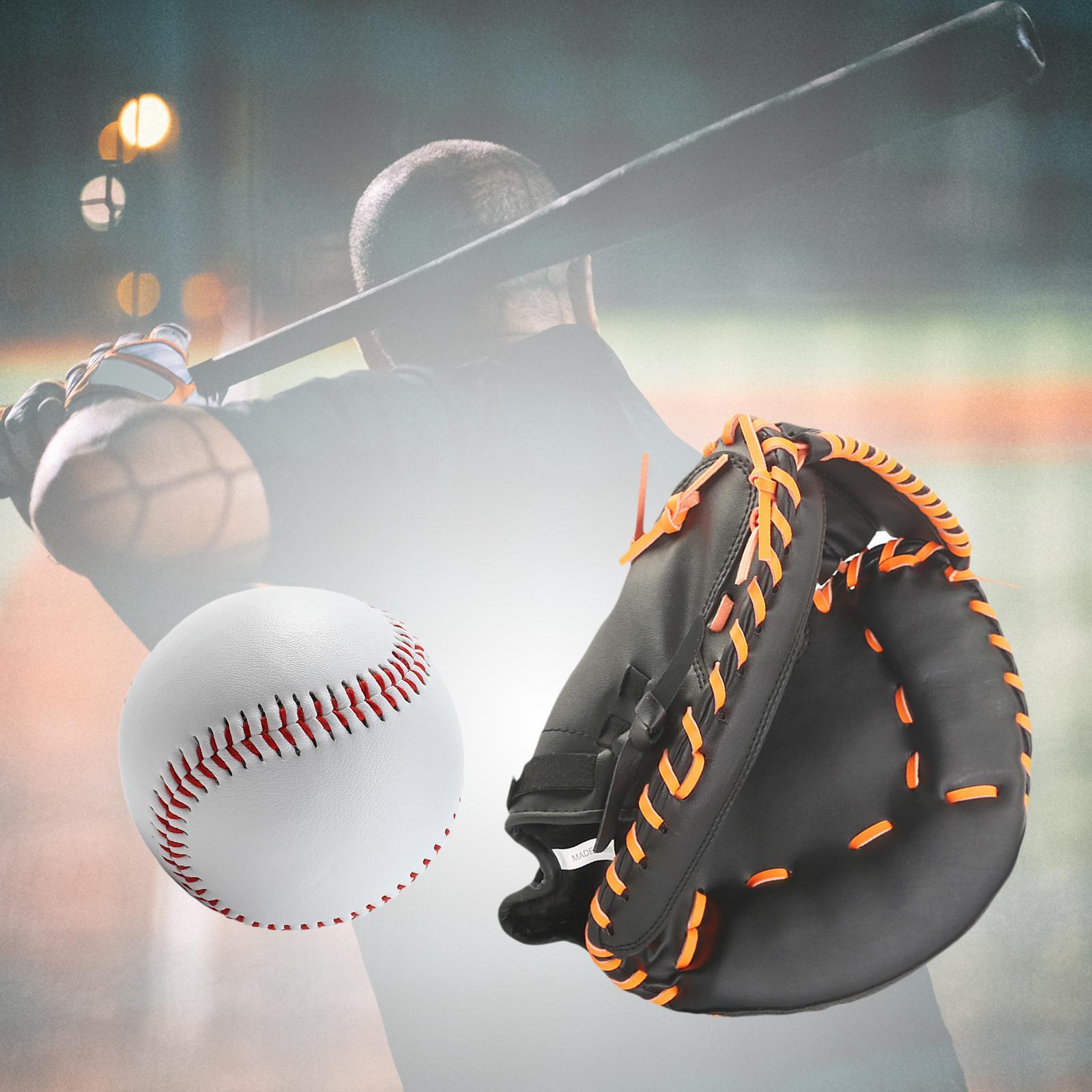 Baseball Catcher Glove Infield Gloves Durable Baseball Mitts Baseball Softball Glove Sports Batting Gloves for Unisex Match Exercise Practice