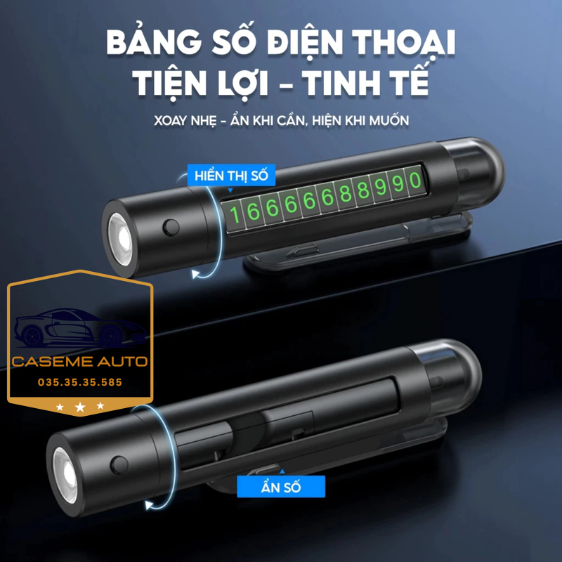 Búa thoát hiểm ô tô 4in1 – Phá kính, cắt dây an toàn, đèn pin LED, bảng số điện t hoại ẩn tiện lợi - Hàng Nhập Khẩu