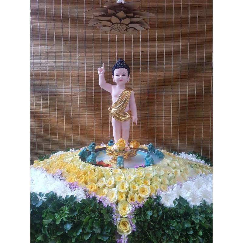 Tượng phật Hoa Tiên_ Đản sanh 60cm