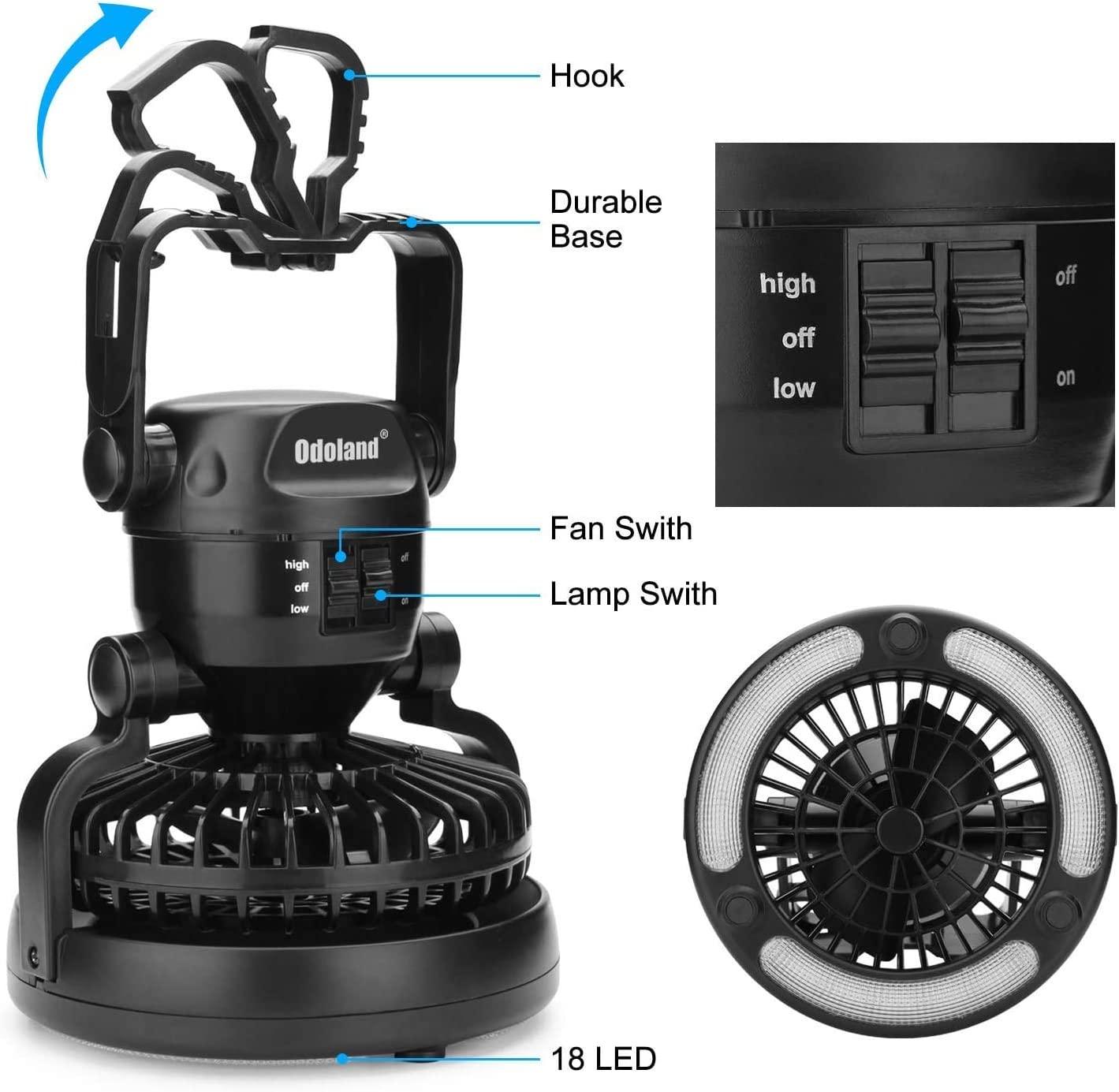 Đèn led quạt cắm trại đèn lều cắm trại ngoài trời đèn cắm trại ngoài trời