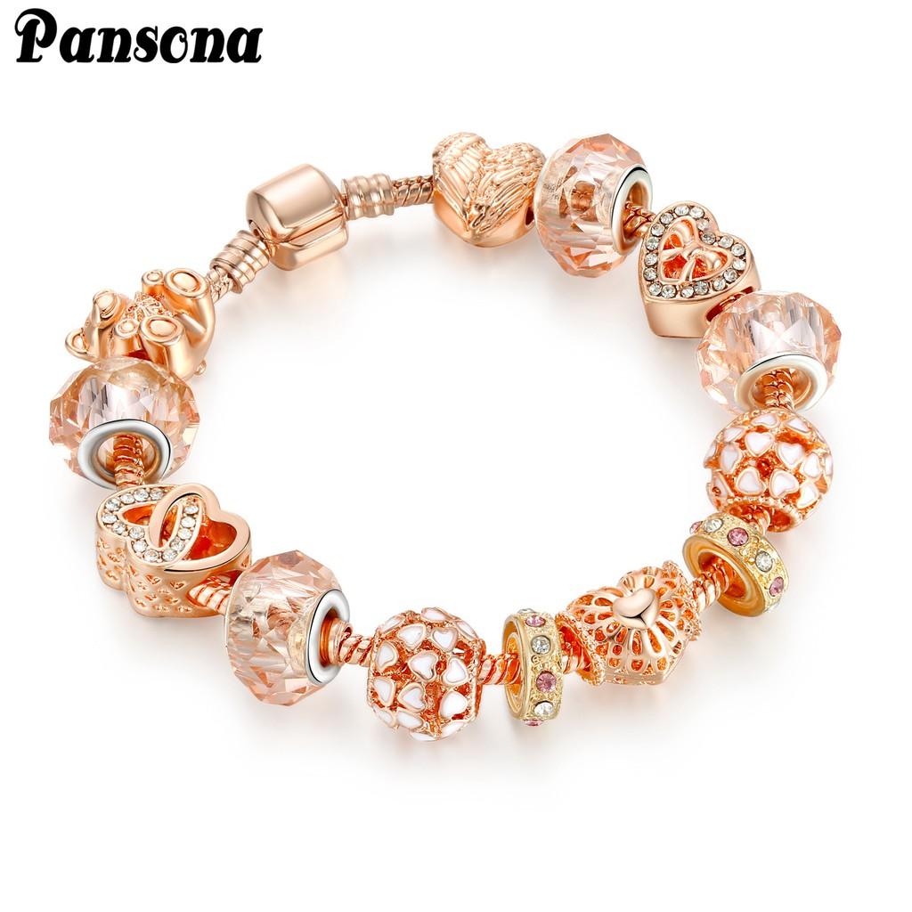 Lắc tay charm trái tim vàng gold cực xinh