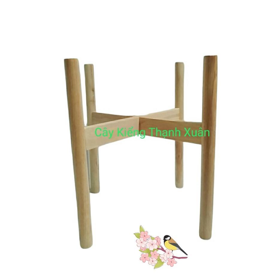 Kệ đôn để chậu cây bằng gỗ/ Giá để chậu hoa , Cây Cảnh KT R 35x Cao 34 x lọt lòng 30,5cm, không dĩa gỗ