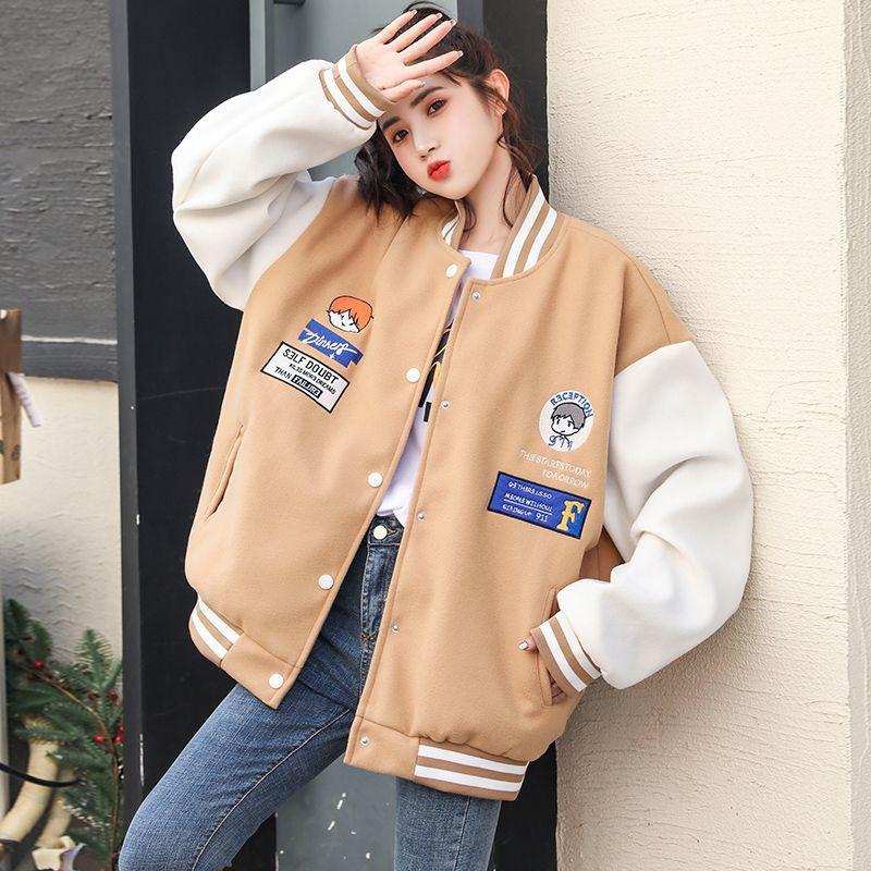 Áo khoác cardigan nỉ unisex bomber bóng chày form rộng thêu hoạ tiết dập nỗi thời trang teen hè kèm video